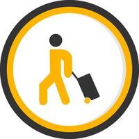 Daily Subway Passengers Glyph Two Color Circle vector