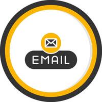 Send Email Button Glyph Two Color Circle vector