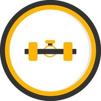 Rear Differential Fluid Glyph Two Color Circle vector