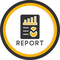 Executive Report Summary Glyph Two Color Circle vector