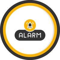 Set Alarm Button Glyph Two Color Circle vector