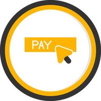 Pay with Card Glyph Two Color Circle vector