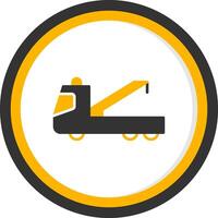 Roadside Breakdown Service Glyph Two Color Circle vector