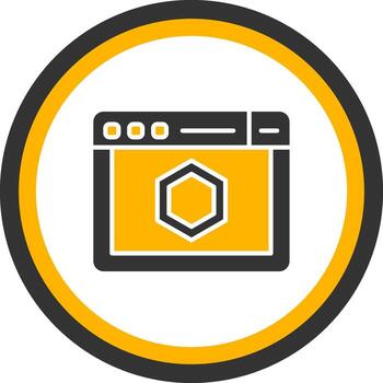 ESLint JavaScript Linter Glyph Two Color Circle vector