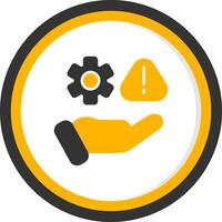 Risk Assessment Report Glyph Two Color Circle vector