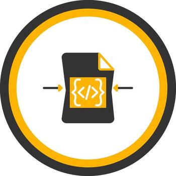 minimizado código bloquear icono glifo dos color circulo vector