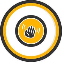 Welcome to City or State Sign Glyph Two Color Circle vector