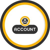 Manage Account Button Glyph Two Color Circle vector