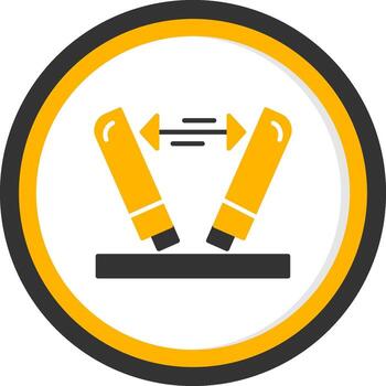 Payload Too Large Error Glyph Two Color Circle vector