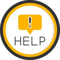 Help Support Message Glyph Two Color Circle vector