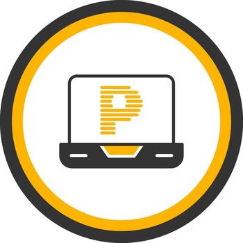 Prettier Code Formatter Icon Glyph Two Color Circle vector