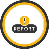 Report Issue Button Glyph Two Color Circle vector