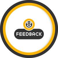 Send Feedback Button Glyph Two Color Circle vector