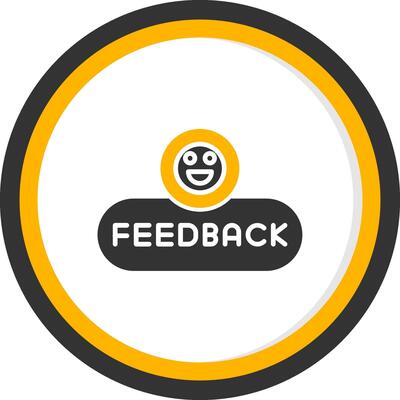 Send Feedback Button Glyph Two Color Circle