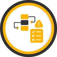 Upgrade Required Response Glyph Two Color Circle vector