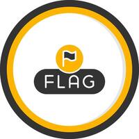 Report Content Button Glyph Two Color Circle vector
