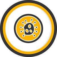 Mycobacterium kansasii Lung Disease Agent Glyph Two Color Circle vector