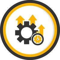 All in One Productivity App Glyph Two Color Circle vector