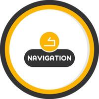 Navigation Menu Button Glyph Two Color Circle vector