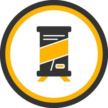 Rollup Module Builder Glyph Two Color Circle vector