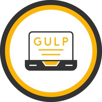 Gulp Task Automation Icon Glyph Two Color Circle vector