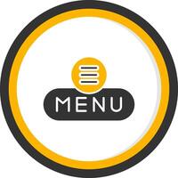 Expand Menu Button Glyph Two Color Circle vector