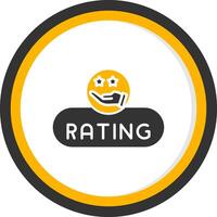 Leave Rating Button Glyph Two Color Circle vector