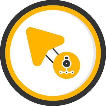 Encrypt Private Data Glyph Two Color Circle vector