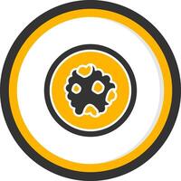Mycobacterium leprae Leprosy Pathogen Glyph Two Color Circle vector