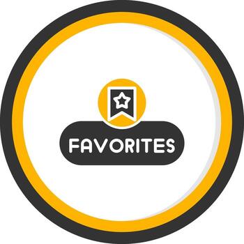 añadir a favoritos botón glifo dos color circulo vector