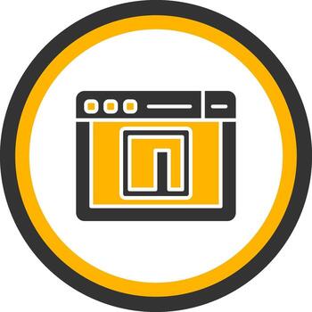 NPM Package Manager Icon Glyph Two Color Circle vector