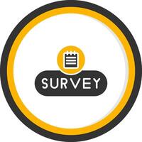Start Survey Button Glyph Two Color Circle vector