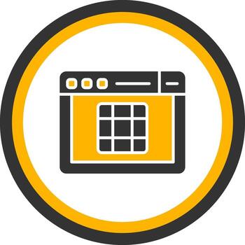 css cuadrícula diseño sistema glifo dos color circulo vector