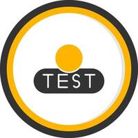 Start Test Button Glyph Two Color Circle vector