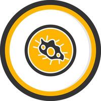 Rhodococcus equi Horse Pathogen Glyph Two Color Circle vector