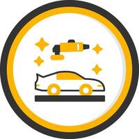Liquid Auto Polish Glyph Two Color Circle vector