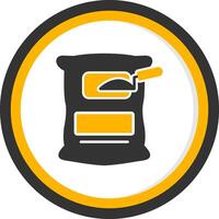 Fast Setting Portland Cement Glyph Two Color Circle vector