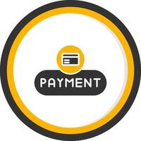 Make Payment Button Glyph Two Color Circle vector