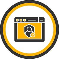 Authentication Login Icon Glyph Two Color Circle vector