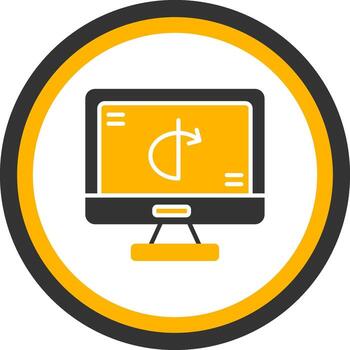 OAuth API Login Gateway Glyph Two Color Circle vector