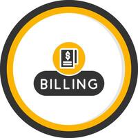 Billing Details Button Glyph Two Color Circle vector