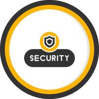 View Security Settings Button Glyph Two Color Circle vector