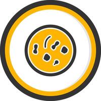 Mesorhizobium loti Lotus Symbiont Bacteria Glyph Two Color Circle vector