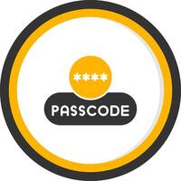 Enter Passcode Button Glyph Two Color Circle vector