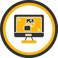 Data Binding Syntax Block Glyph Two Color Circle vector