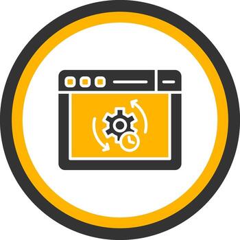 componente ciclo vital métodos glifo dos color circulo vector