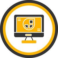Jamstack Architecture Icon Glyph Two Color Circle vector