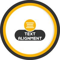 Align Text Button Glyph Two Color Circle vector