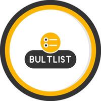 Bullet List Toggle Button Glyph Two Color Circle vector