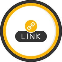 Add Link Button Glyph Two Color Circle vector